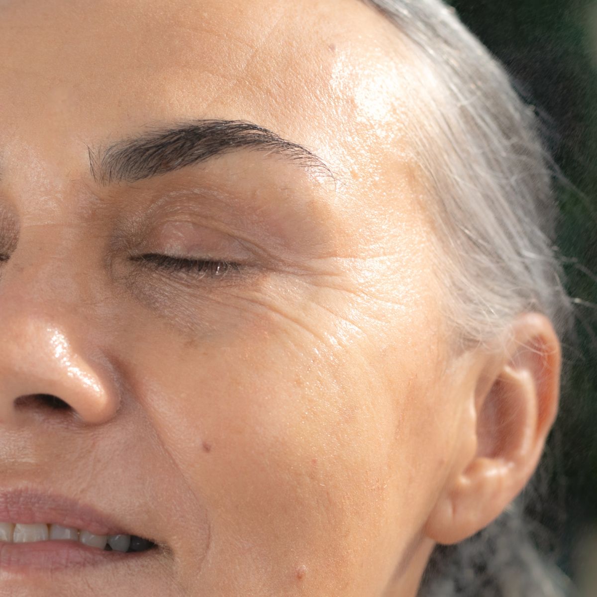 Close up image of woman's face