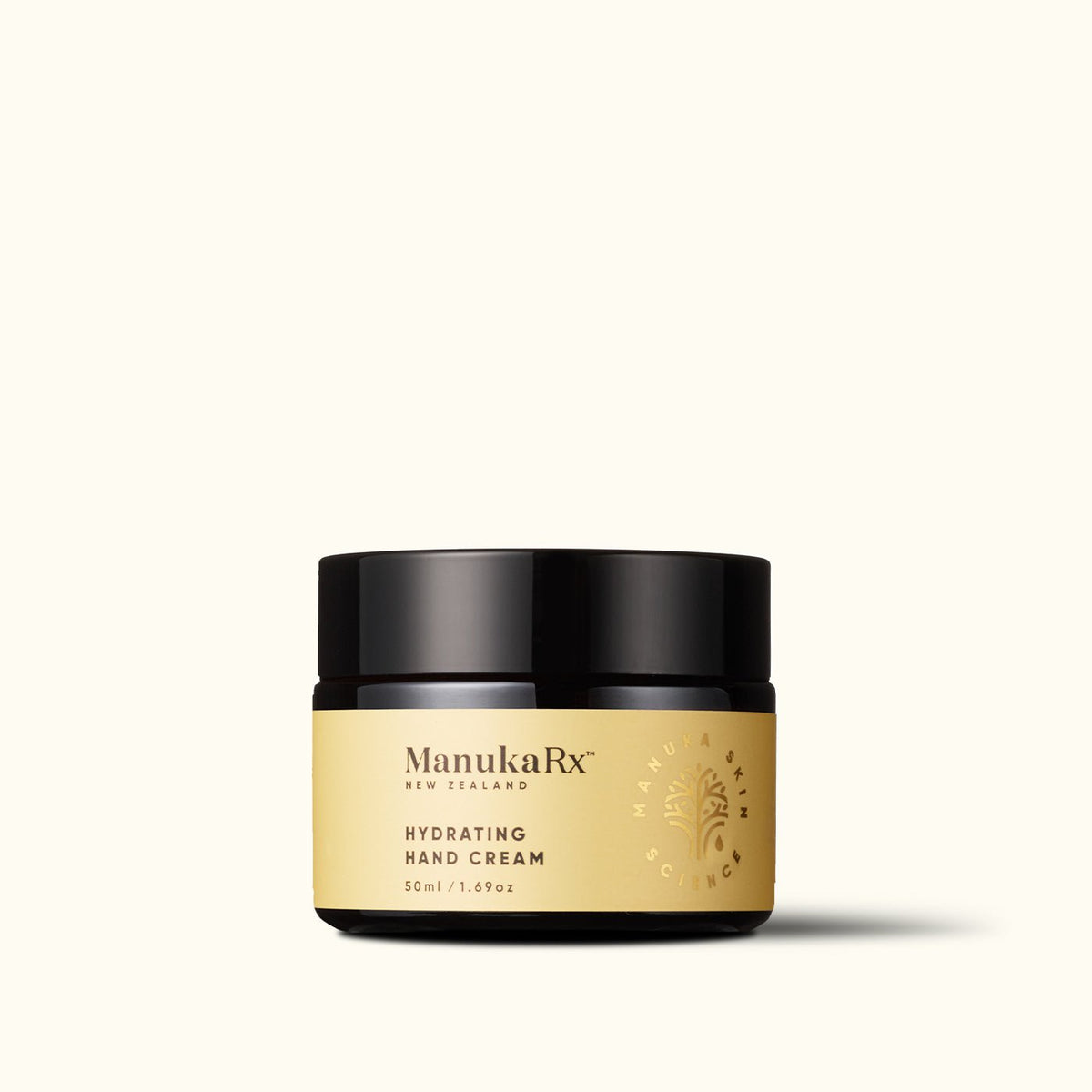 Jar of ManukaRx Hydrating Hand Cream