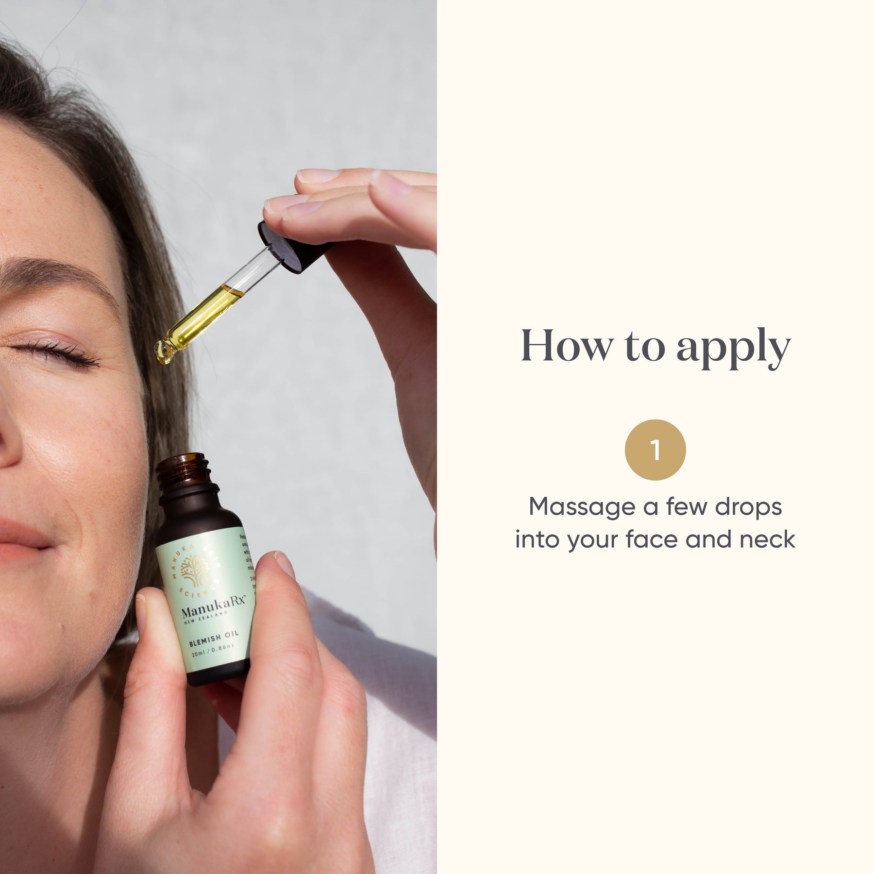 How to apply instructions for ManukaRx Blemish Oil